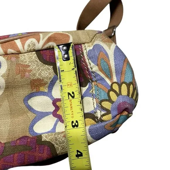 Vintage Fossil Crossbody Shoulder Messenger Canvas Bag Floral Boho Hippie Purse - Picture 11 of 16